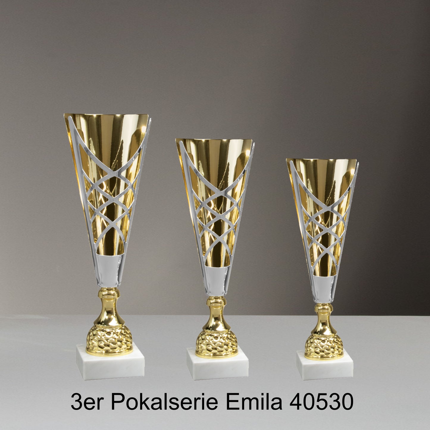 Luxus Pokale Einzelpokale 3er Pokalserien Emilia 40530