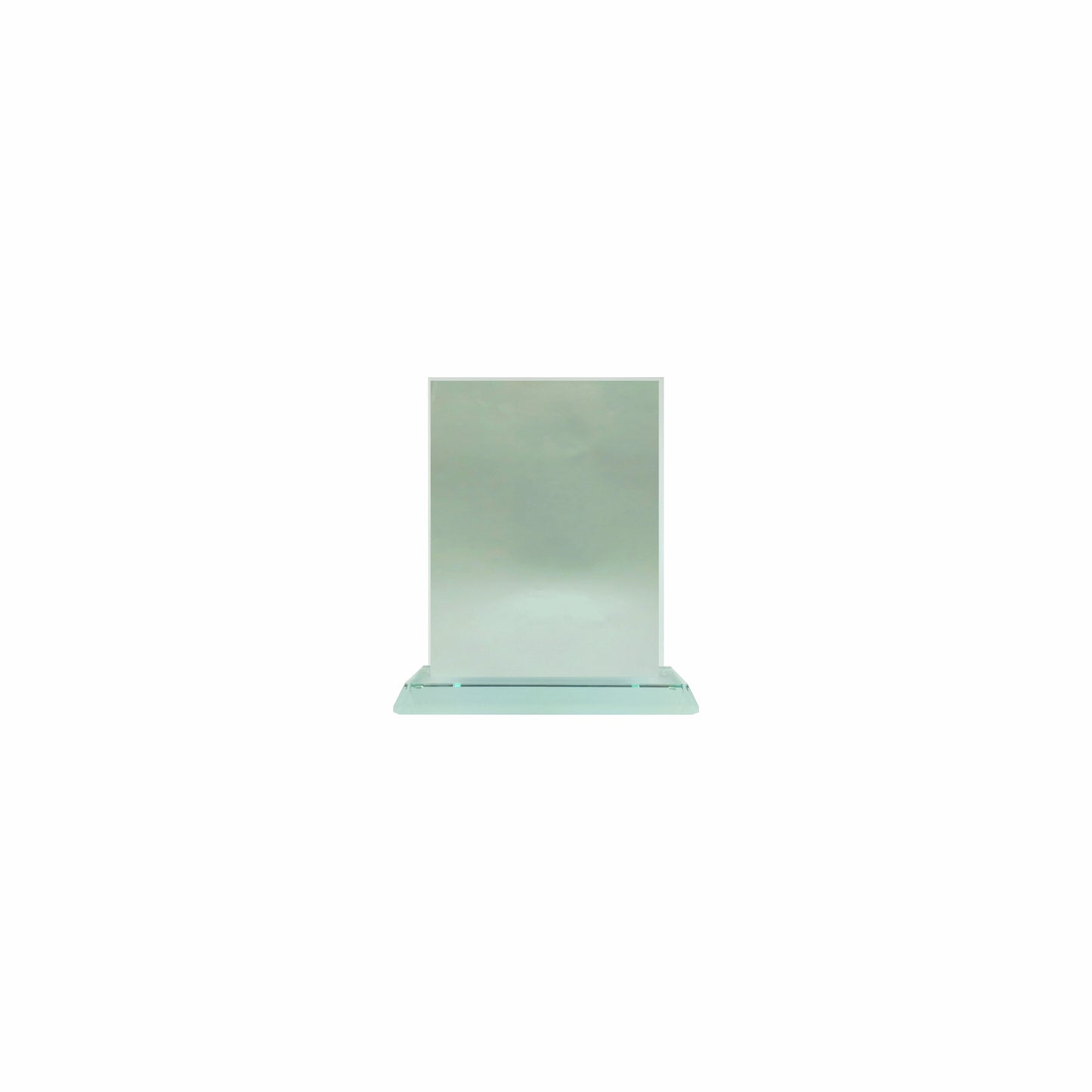 Übersicht größen Glaspokal, Glastrophäe aus Jadeglas Form Rechteck, Größe groß, ohne Beschriftung, 65086, 65088, 65090