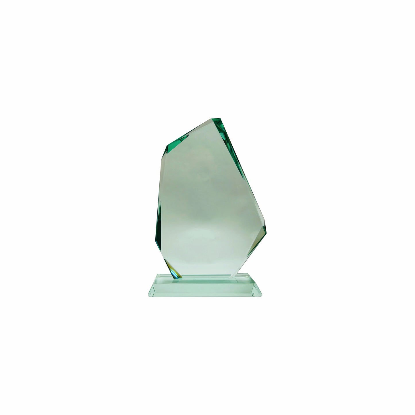 Übersicht Glaspokal, Glastrophäe aus Jadeglas, Form Fels, Größe groß, ohne Beschriftung, 65741