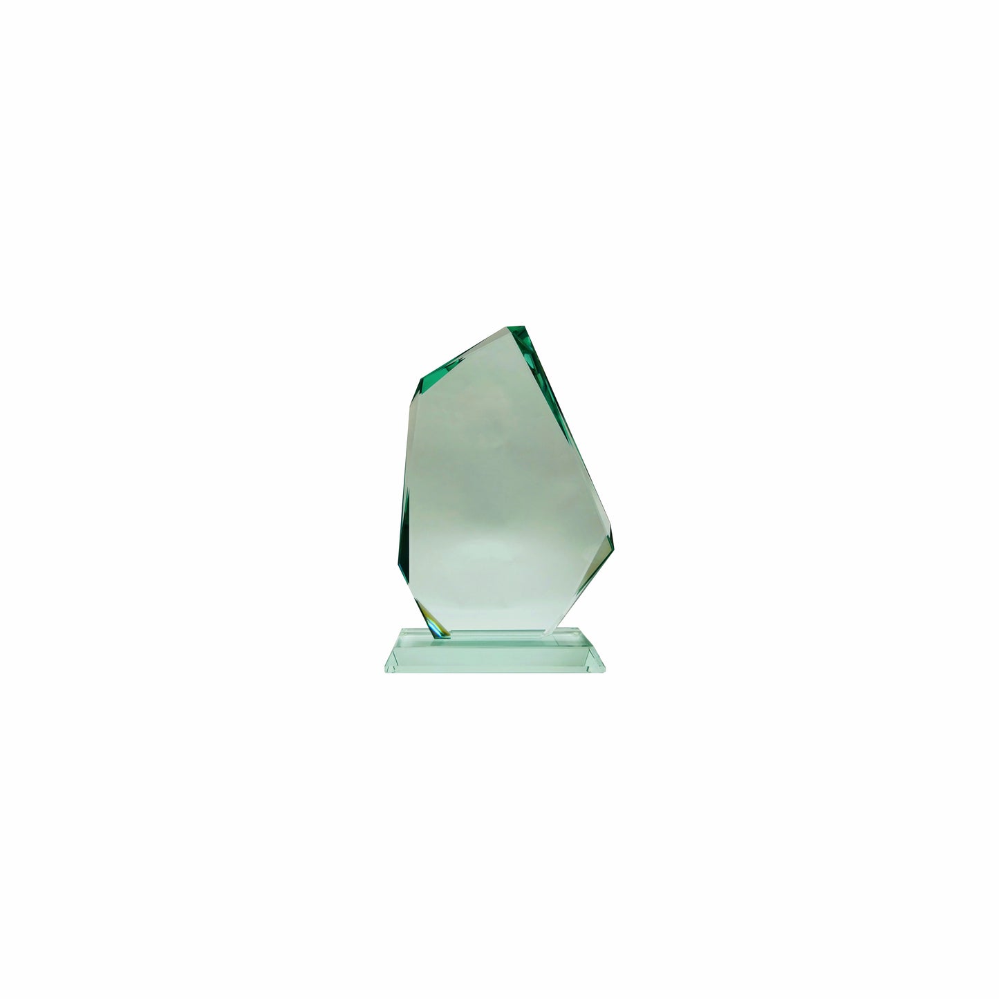 Übersicht Glaspokal, Glastrophäe aus Jadeglas, Form Fels, Größe mittel, ohne Beschriftung, 65742