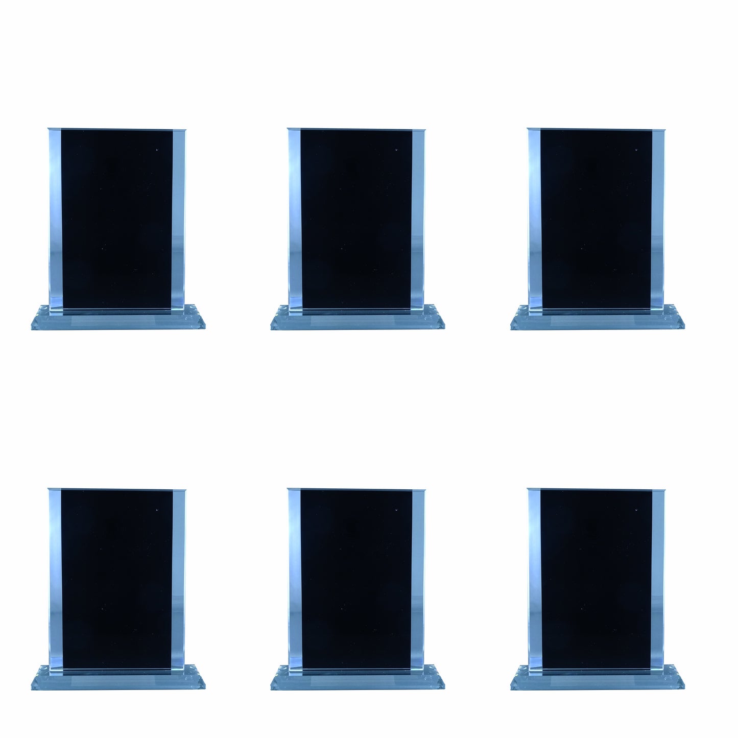 Übersicht Kristalglas schwarz, Form Rechteck, ohne Beschriftung, Größe klein, 768165